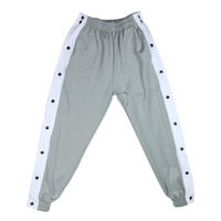 Full open button slacks tie foot fashion high street basketball breasted pants